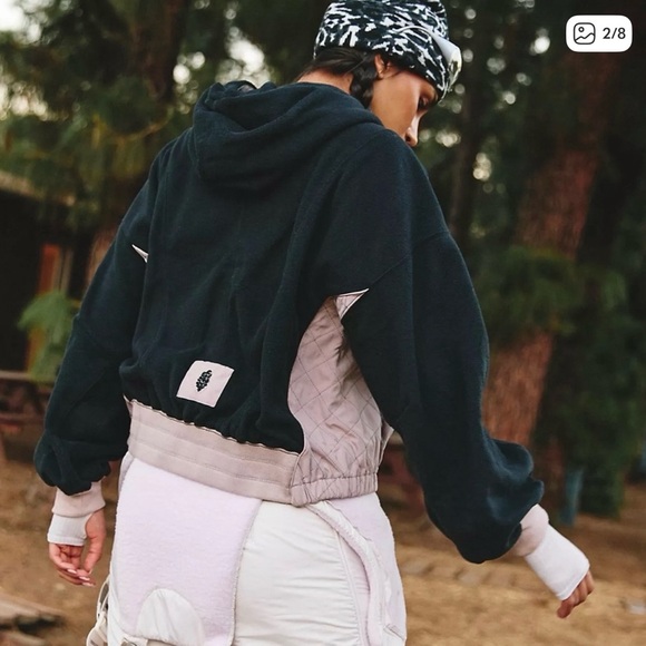 FREE PEOPLE Snow Day Hoodie L sweatshirt - Picture 2 of 7